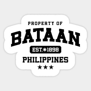 Bataan - Property of the Philippines Shirt Sticker